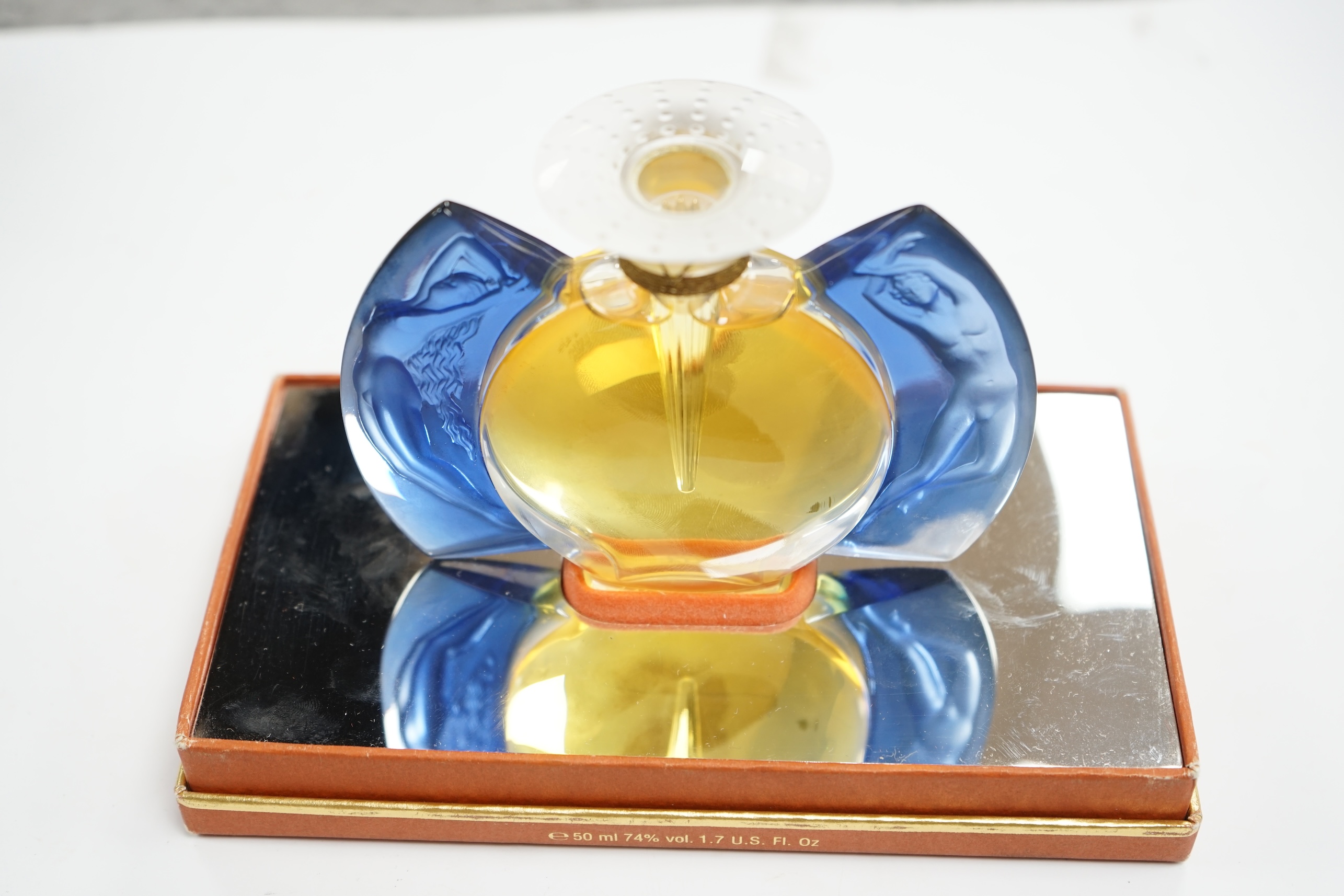 A Lalique Flacon collection Jour et Nuit Limited Edition 1999, boxed and sealed, perfume bottle 9.5cm high. Condition - good